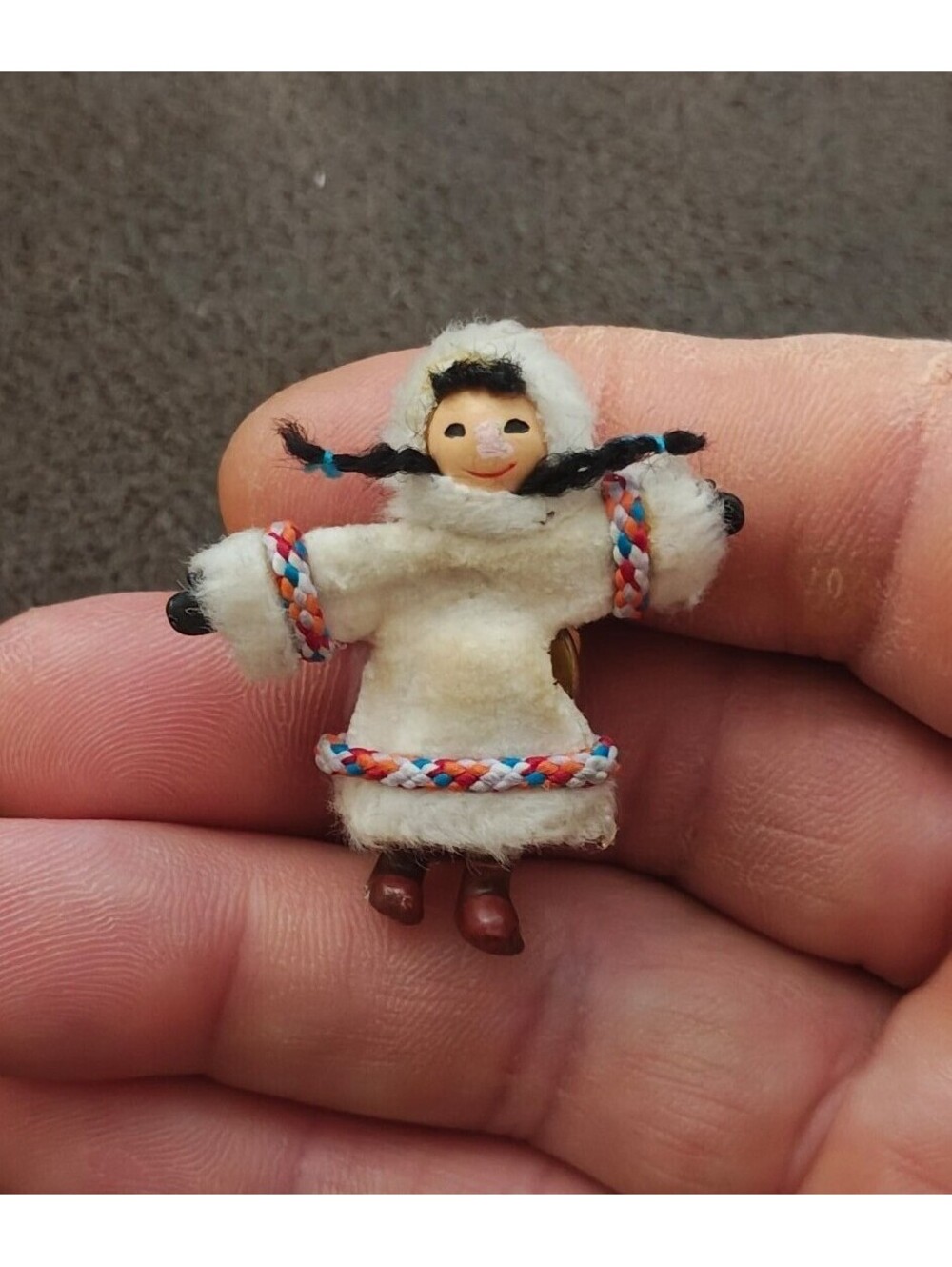 1990s Alaskan Inuit Souvenir Doll Pin